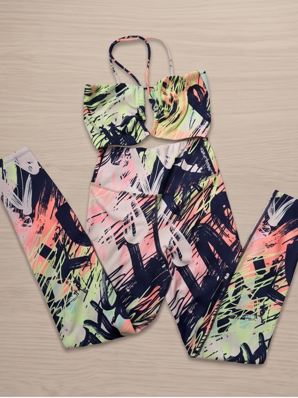 Neon Abstract Print Women’s Jumpsuit - Multicolor